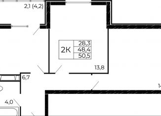 Продается 2-комнатная квартира, 50.5 м2, Ростов-на-Дону, проспект Маршала Жукова, 26к5