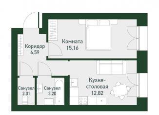 Продаю 1-ком. квартиру, 41.9 м2, Екатеринбург