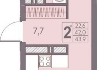 Продажа 2-комнатной квартиры, 43.9 м2, Пермь, Серебристая улица, 7, Мотовилихинский район