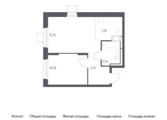 Продаю однокомнатную квартиру, 40.3 м2, Московская область, жилой комплекс Томилино Парк, к5.4
