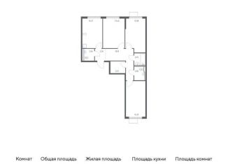 Продажа трехкомнатной квартиры, 78.5 м2, Ленинский городской округ, ЖК Горки Парк