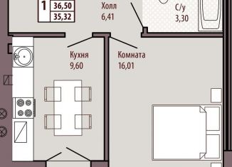 Продается 1-комнатная квартира, 37.7 м2, Калининград, Московский район, Иркутская улица, 4