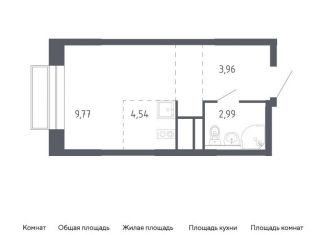 Квартира на продажу студия, 21.3 м2, Московская область, жилой квартал Новоград Павлино, к6