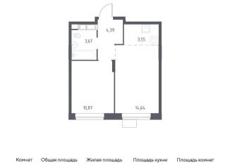 Продается 1-комнатная квартира, 37.1 м2, Балашиха
