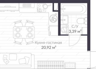 Квартира на продажу студия, 24.2 м2, Санкт-Петербург, метро Комендантский проспект