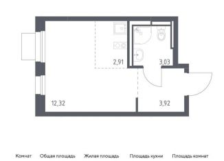 Продается квартира студия, 22.2 м2, село Ям, ЖК Прибрежный Парк, жилой комплекс Прибрежный Парк, 7.2