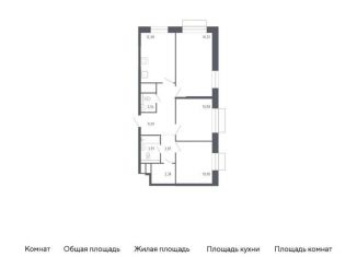 Продаю трехкомнатную квартиру, 72.4 м2, Балашиха, жилой квартал Новоград Павлино, к6