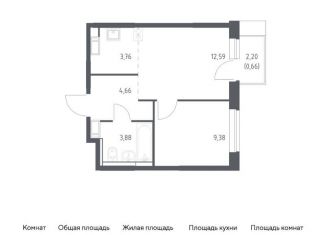 Продается 1-ком. квартира, 35 м2, Московская область, жилой комплекс Прибрежный Парк, 9.2