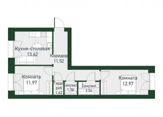 Продам 2-ком. квартиру, 57.2 м2, Свердловская область