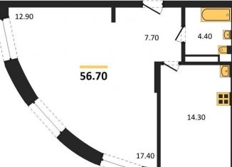 Продажа 2-ком. квартиры, 56.7 м2, Новосибирск, Первомайский район, Заречная улица, 2