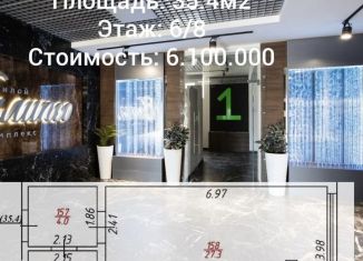 Продам квартиру студию, 35.4 м2, село Мысхако, Любимый переулок, 14к2