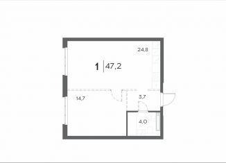 1-комнатная квартира на продажу, 47.2 м2, Пензенская область, площадь Ленина