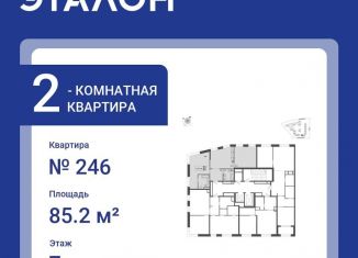 Продажа 2-комнатной квартиры, 85.2 м2, Санкт-Петербург, метро Чкаловская, улица Профессора Попова, 47