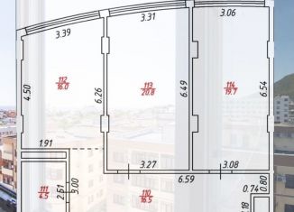 Продаю двухкомнатную квартиру, 77.5 м2, село Мысхако, Любимый переулок, 14к2