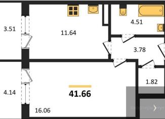 Продам 1-комнатную квартиру, 41.7 м2, Воронеж