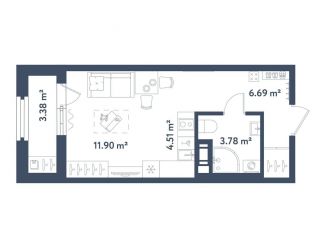 Продаю квартиру студию, 28.6 м2, Санкт-Петербург, Московский район