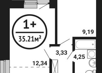 Продам 1-комнатную квартиру, 35.2 м2, Республика Башкортостан