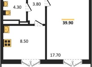 Продаю 1-ком. квартиру, 39.8 м2, посёлок Отрадное, бульвар 70 лет Победы, 5