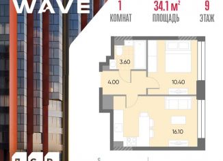 Продажа 1-ком. квартиры, 34.1 м2, Москва, метро Борисово