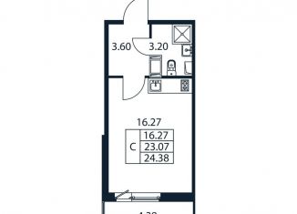 Продается квартира студия, 27.5 м2, Мурино