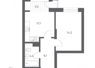 Продаю однокомнатную квартиру, 38.3 м2, Новосибирск, метро Заельцовская