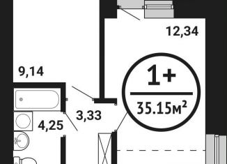 1-ком. квартира на продажу, 35.2 м2, Республика Башкортостан