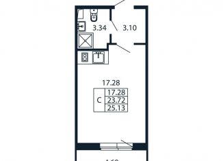 Квартира на продажу студия, 28.4 м2, Мурино, Ручьёвский проспект, 20