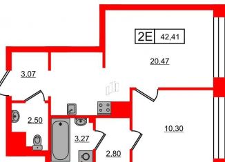 Продажа 1-комнатной квартиры, 42.4 м2, Санкт-Петербург, ЖК Голден Сити, улица Челюскина, 8