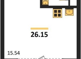 Продажа квартиры студии, 26.2 м2, Воронеж, Железнодорожный район, набережная Чуева, 7