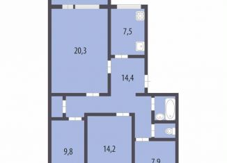 4-ком. квартира на продажу, 79.9 м2, Ленинградская область, Школьная улица, 6