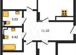 Продается 3-ком. квартира, 82.9 м2, Калининградская область, улица Ломоносова, 52