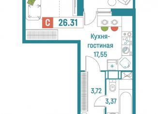 Продаю квартиру студию, 26.3 м2, Ленинградская область