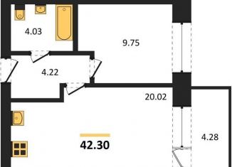 Продается 1-ком. квартира, 42.3 м2, Воронежская область