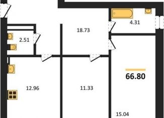 Продам двухкомнатную квартиру, 66.8 м2, село Александровка