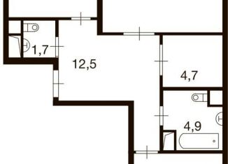 Продается 2-ком. квартира, 72.5 м2, деревня Ивановское, улица Семёна Гордого, 3