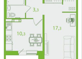 Продаю однокомнатную квартиру, 38 м2, Томск