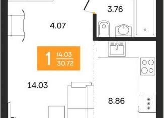 Продаю 1-комнатную квартиру, 30.7 м2, Республика Башкортостан, улица Нуриманова, 25