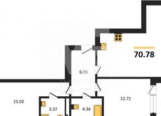 Продажа 2-ком. квартиры, 70.8 м2, Калининградская область