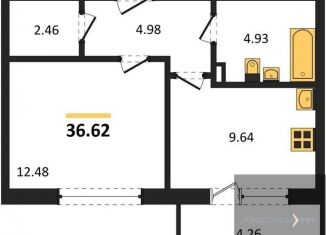 Продажа однокомнатной квартиры, 36.6 м2, Воронеж, Центральный район