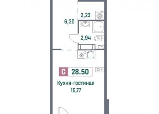 Продаю квартиру студию, 28.5 м2, Мурино, проспект Авиаторов Балтики, 23к3