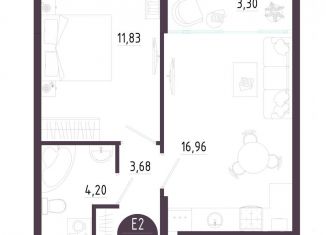 1-комнатная квартира на продажу, 40 м2, Тула, Зареченский территориальный округ