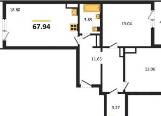 2-комнатная квартира на продажу, 67.9 м2, село Новая Усмань, Цимлянская улица, 10В