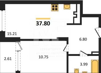 Продаю 1-комнатную квартиру, 37.8 м2, Калининградская область, Батальная улица, 65Б