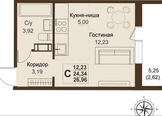 Продаю 1-комнатную квартиру, 27 м2, Челябинская область