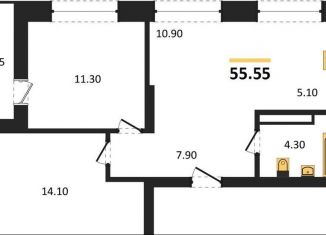 Продажа 3-комнатной квартиры, 55.6 м2, Новосибирск, Первомайский район, Заречная улица, 2