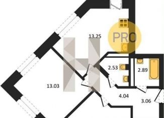 Продам 2-комнатную квартиру, 53.5 м2, Новосибирск, Калининский район