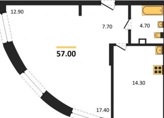 Продается 2-ком. квартира, 57 м2, Новосибирск, Первомайский район, Заречная улица, 2