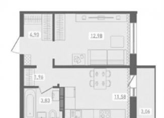 Продается 1-ком. квартира, 36.8 м2, Новосибирск, Ленинский район, улица Забалуева, с9