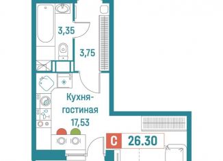 Продаю квартиру студию, 26.3 м2, Мурино