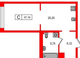 Продаю квартиру студию, 36.7 м2, Санкт-Петербург, муниципальный округ Морской, улица Челюскина, 8